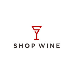 wine shop logo vector designs