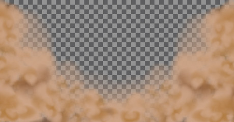 Dust cloud  or dry sand flying ,road dust cloud with particles with dirt,cigarette smoke, smog,...