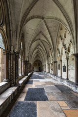 Obraz premium Cloisters Interior Arches 13th Century Westminster Abbey Church London, England.