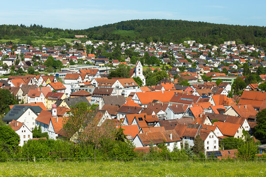 Panorama der Stadt Gammertingen auf der Schw&auml;bischen Alb