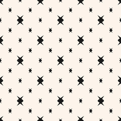 Candy seamless pattern. Simple minimalist vector texture with small candies. Abstract black and white geometric ornament. Cute monochrome minimal background. Repeating design for decor, fabric, print