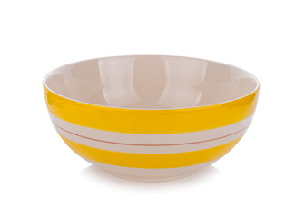 ceramic bowl on white background