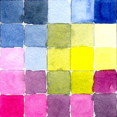 watercolor background colorful square rectangle drawing palette