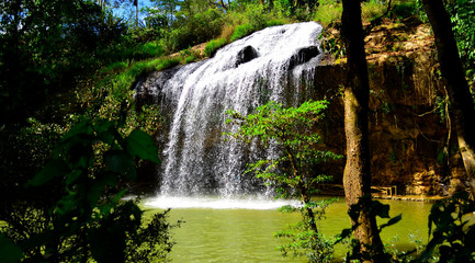 a beautiful waterfall in Vietnam