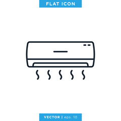 Air Conditioner Icon Vector Design Template