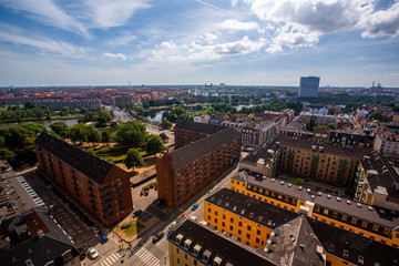 Copenhagen, panorama - aerial rooftop view