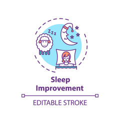 Sleep improvement concept icon