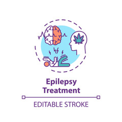 Epilepsy treatment concept icon