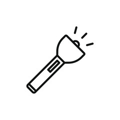 flashlight icon vector illustration isolated on white background