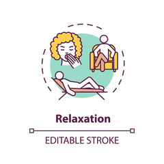 Relaxation concept icon
