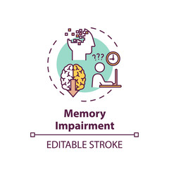 Memory impairment concept icon