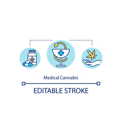 Medical cannabis concept icon