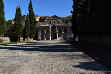 Fototapeta na wymiar Christian church in southern Italy near Caserta - City of Sant 'Angelo in formis - 10th century