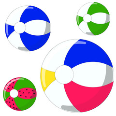 set of soccer balls
