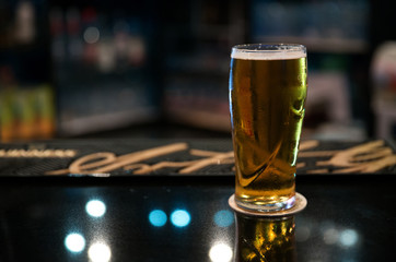 Chilled Beer in the glass