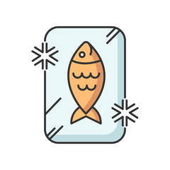 Frozen food RGB color icon