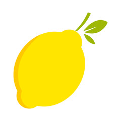 Lemon citrus fruit icon bright art vector - 341424781