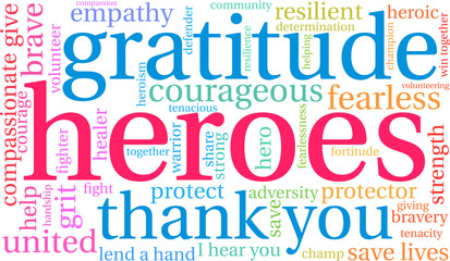 Fototapeta premium Heroes word cloud on a white background. 