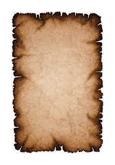 Fototapeta premium Old sheet of paper with burnt edges