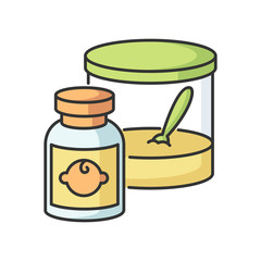 Baby food RGB color icon