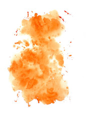 Abstract watercolor orange background. Raster illustration