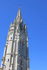 Fototapeta na wymiar Basilica of Notre Dame du Roncier, Josselin, France