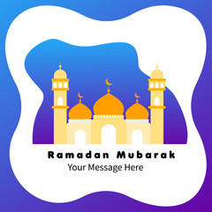 Ramadan Logo Illustration Beautiful Mosque Logo