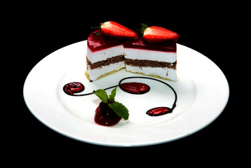 Strawberry chocolate pastry