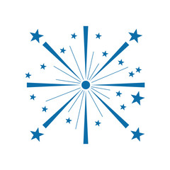 Isolated celebration firework flat style icon vector design