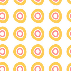 Trendy seamless pattern with graphic abstract geometric shapes.  Avant-garde puzzle style. Geometric wallpaper for  cover design.