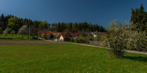 Vodnanske Svobodne Hory village in spring color day