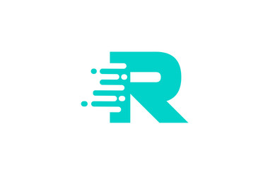 Fototapeta premium green R alphabet letter logo icon for business and company