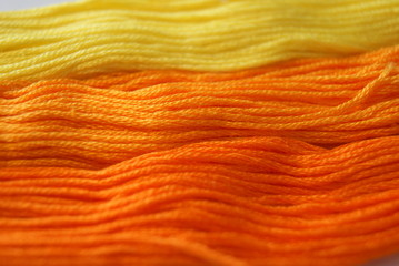 close up of threads