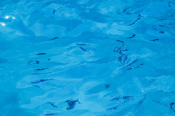 Blue sea water abstract background.