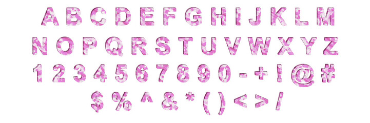 Creative typeset- stylish classic font. 3d illustration character collection