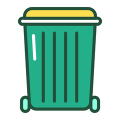 Bin line color icon. Zero waste lifestyle. Eco friendly. Outline pictogram