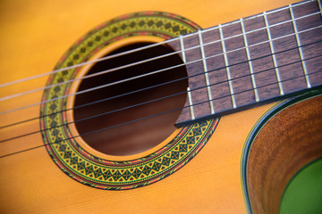 acoustic guitar close up