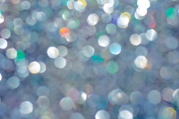 Obraz premium Golden silver glitter bokeh blurred abstract background overlay