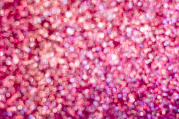Golden pink glitter bokeh blurred abstract background overlay