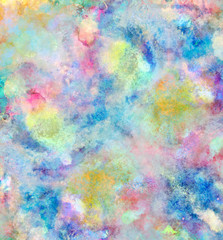 Wild and vibrant abstract watercolor or ink painting on grunge paper texture.