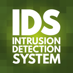 Naklejka premium IDS - Intrusion Detection System acronym, technology concept background
