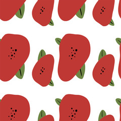 seamless pattern; red flower; wild flowers; chamomile; flower pattern primitive; florals pattern; multicolored; endless; vintage fabric; scattered; ditsy; floral; fabric; romantic; vintage; textile; 