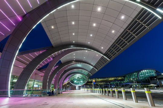 Dubai International airport DXB Terminal 3 Nightshot