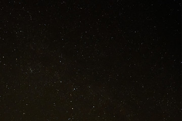 Starry night sky as a background. Dark interstellar space.