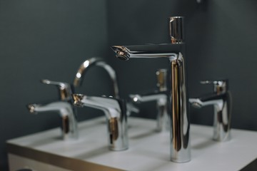 Taps and faucets for the bathroom in the shop