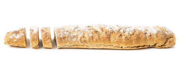 Fresh whole grain bread baguette