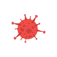 Vector illustration of isolated virus. Flu, covid concept