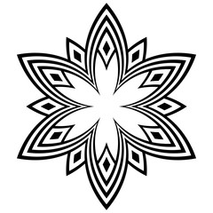 American symbol indigenous ethnic line flower sign