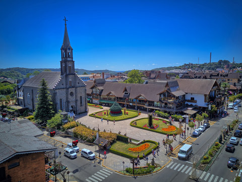 Aerial View Of Gramado, Rio Grande Do Sul, Brazil.