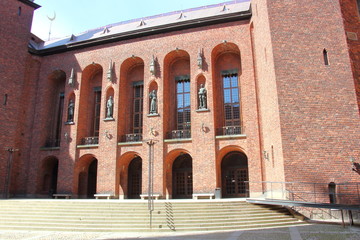 Fototapeta na wymiar City Hall, Stadhus, Site of the Nobel Prize ceremony, Stockholm, Sweden